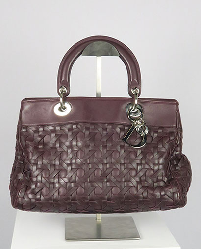 Woven Lady Dior Avenue Tote, front view